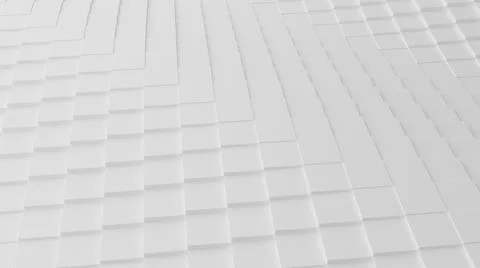 Abstract illustration of a pattern of white cubes or squares displaced and wa Stock Illustration