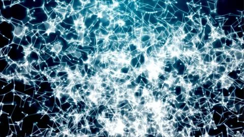 Abstract illustration of plexus lines on blue background Stock Illustration