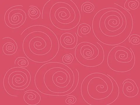 Abstract illustration on red background with white spirals on it Stock Illustration