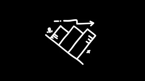 Abstract illustration of a rising graph with arrows, symbolizing growth and.. Stock Footage 320023964