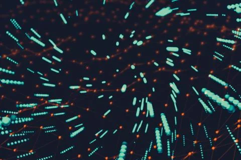 Abstract illustration of sci-fi space warp to light speed modern technology d Illustrazione stock