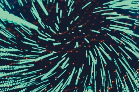 Abstract illustration of sci-fi space warp to light speed modern technology d Foto stock