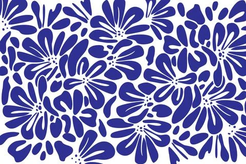 Abstract illustration of a seamless floral pattern. Organic floral background Stock Illustration
