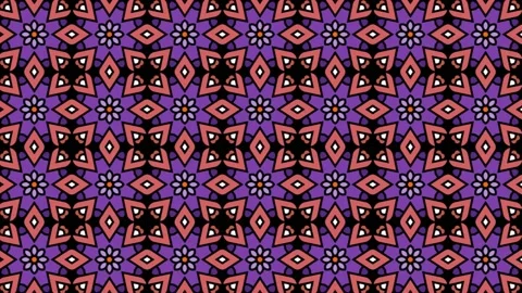 An abstract illustration with a seamless geometric tile pattern. Panning Stock Footage 202109360