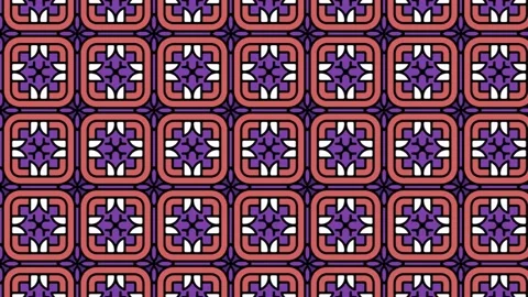 Abstract illustration with a seamless geometric tile pattern in sliding Stock Footage 202258592