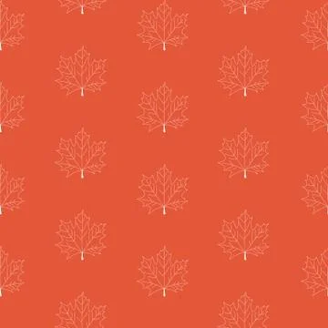 Abstract  Illustration Seamless Pattern Background with Falling Autumn Leaves 스톡 일러스트
