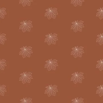 Abstract  Illustration Seamless Pattern Background with Falling Autumn Leaves Stock Illustration