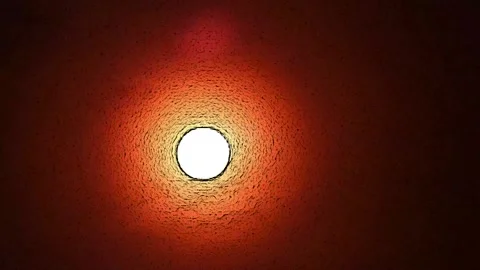 Abstract illustration of the shining sun in space Stock Footage 180950743