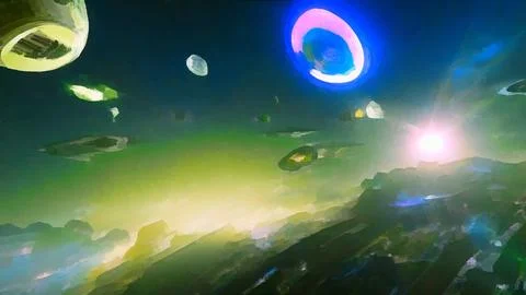 Abstract Illustration on the Space theme Stock Illustration