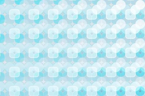 Abstract illustration of square and circular abstract shapes in seamless pattern Stock Illustration