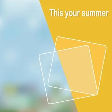 Abstract illustration with a summer background. Stock Illustration