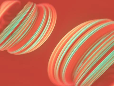 Abstract illustration with thin lines gathered into a swirling shape 3d Stock Illustration