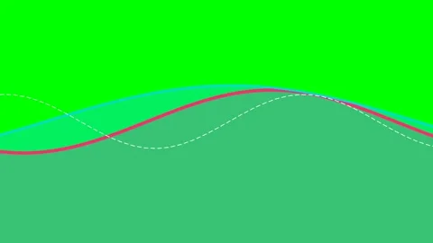 Abstract illustration of three colorful intersecting sine wave lines Stock Footage 340264863