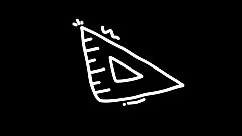 Abstract illustration of a triangular ruler on a black background, symboliz.. Stock Footage 319588166