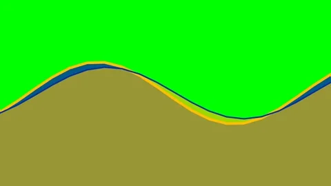 Abstract illustration of two overlapping sine waves in vibrant colors Stock Footage 340901753