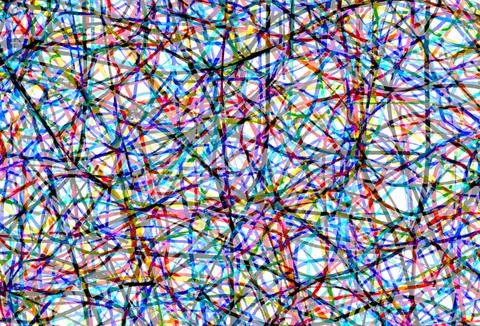Abstract illustration of a vibrant multi-colored lines close-up on a wall Illustrazione stock