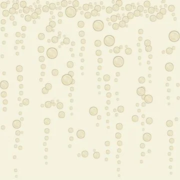 Abstract illustration of water bubbles effect pattern on yellow background Illustrazione stock
