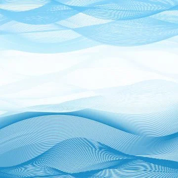 Abstract image. Background of blue-white ribbons intertwined illustration Stock Illustration