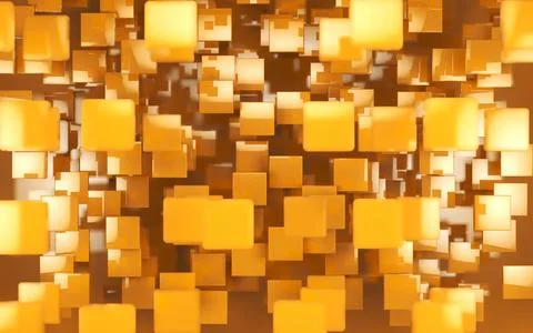 Abstract image background of cubes blocks and rectangles.3d illustration. Ilustración de archivo