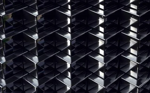 Abstract image background of cubes blocks and rectangles.3d illustration. Stock Illustration