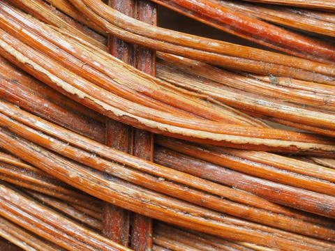 Abstract image, background, texture, closeup. wicker basket. curved orange an Stock Photos