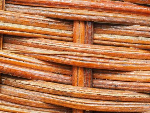 Abstract image, background, texture, closeup. wicker basket. curved orange an Stock Photos