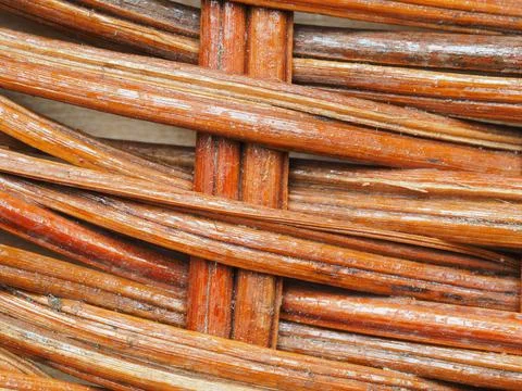 Abstract image, background, texture, closeup. wicker basket. curved orange an Stock-Fotos