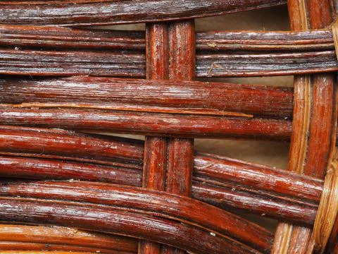 Abstract image, background, texture, closeup. wicker basket. curved orange an Stock-Fotos