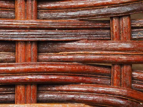 Abstract image, background, texture, closeup. wicker basket. curved orange an Stock Photos