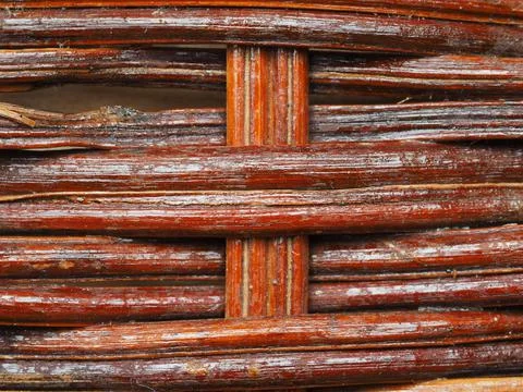 Abstract image, background, texture, closeup. wicker basket. straight orange  Stock Photos