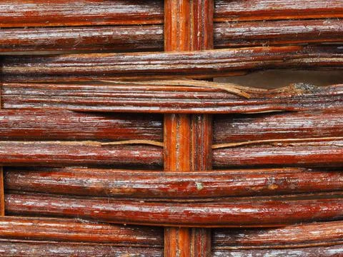 Abstract image, background, texture, closeup. wicker basket. straight orange  Stock-Fotos