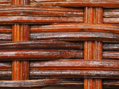 Abstract image, background, texture, closeup. wicker basket. straight orange  Stock Photos