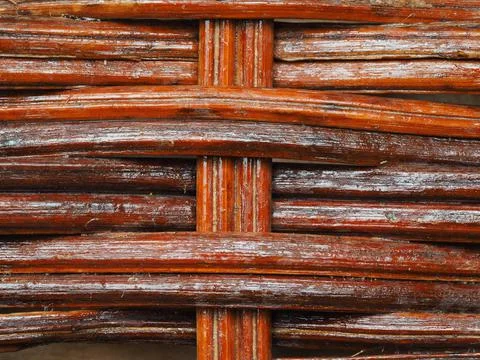 Abstract image, background, texture, closeup. wicker basket. straight orange  Stock Photos