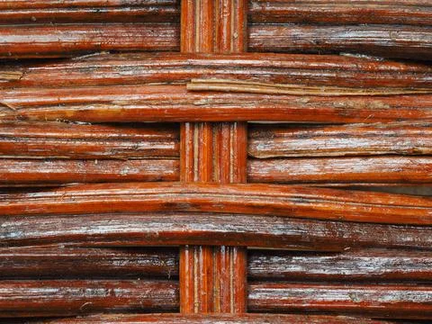 Abstract image, background, texture, closeup. wicker basket. straight orange  Stock Photos