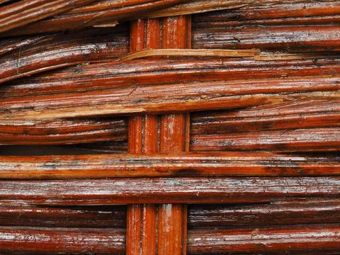 Abstract image, background, texture, closeup. wicker basket. straight orange  Stock-Fotos
