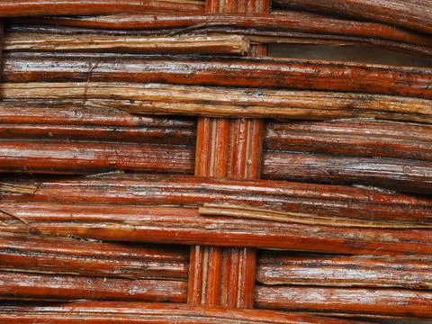 Abstract image, background, texture, closeup. wicker basket. straight orange  Stock Photos