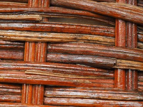 Abstract image, background, texture, closeup. wicker basket. straight orange  Stock Photos