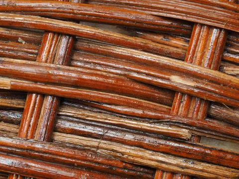 Abstract image, background, texture, closeup. wicker basket. diagonal orange  Stock Photos
