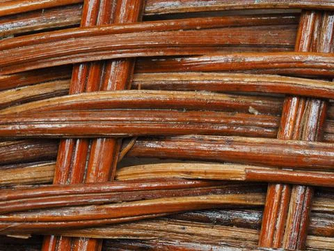 Abstract image, background, texture, closeup. wicker basket. curved orange an Stock-Fotos