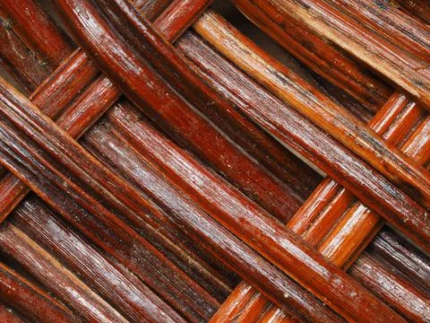 Abstract image, background, texture, closeup. wicker basket. diagonal orange  Stock Photos
