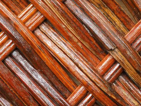 Abstract image, background, texture, closeup. wicker basket. diagonal orange  Stock-Fotos