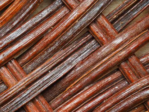 Abstract image, background, texture, closeup. wicker basket. diagonal orange  Stock Photos