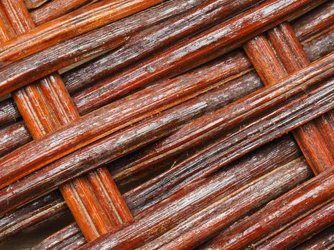 Abstract image, background, texture, closeup. wicker basket. diagonal orange  Stock Photos
