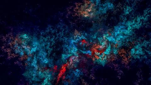 Abstract image like a blue nebula floating in outer space Stock Illustration