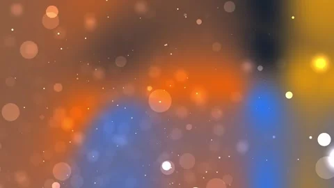 Abstract image with blurry orange, blue, and gold colors, glowing orbs. Stock Footage 316903389