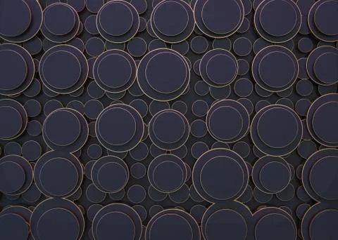 Abstract image of circles background. 3D Illustrazione stock
