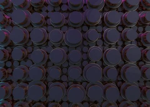 Abstract image of circles background. 3D Stock Illustration