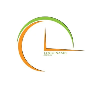 Abstract image of a clock to create a logo Stock Illustration