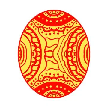 Abstract the image. Colored zentangle Stock Illustration