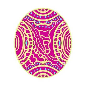 Abstract the image. Colored zentangle Stock Illustration